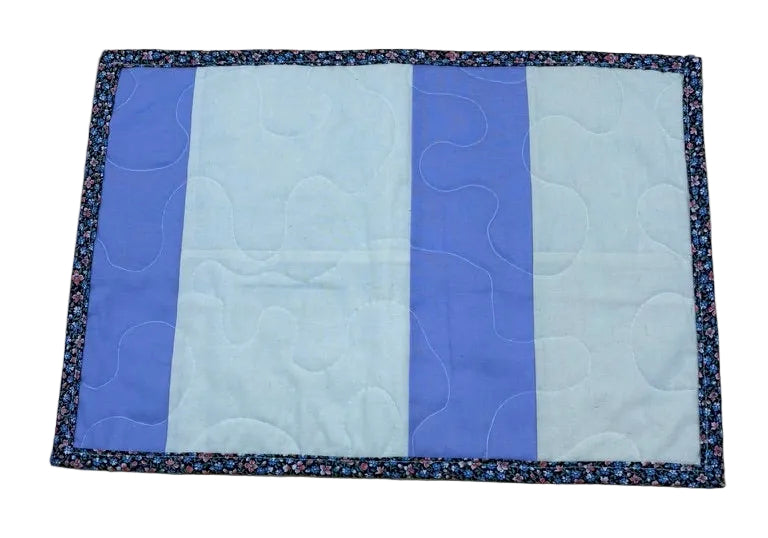 Handmade Blue Patchwork Placemats – Set of 6