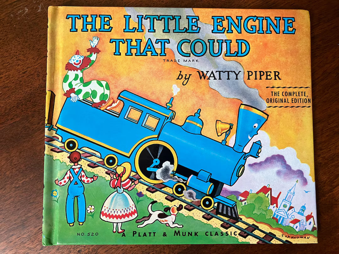 "The Little Engine That Could" Crocheted Baby Blanket Gift Set