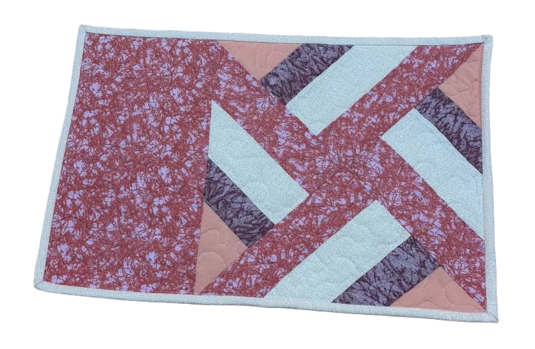 Handmade Rose & Blush Patchwork Placemats – Set of 4