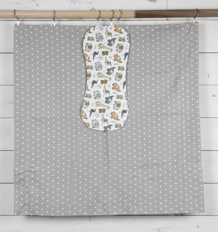 Cozy Nursery Essentials Gift Set & Crocheted Elephant