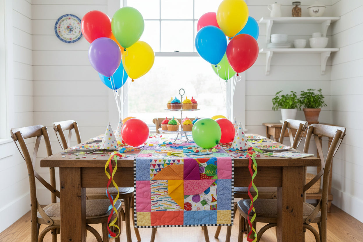 Birthday Confetti Handmade Table Runner