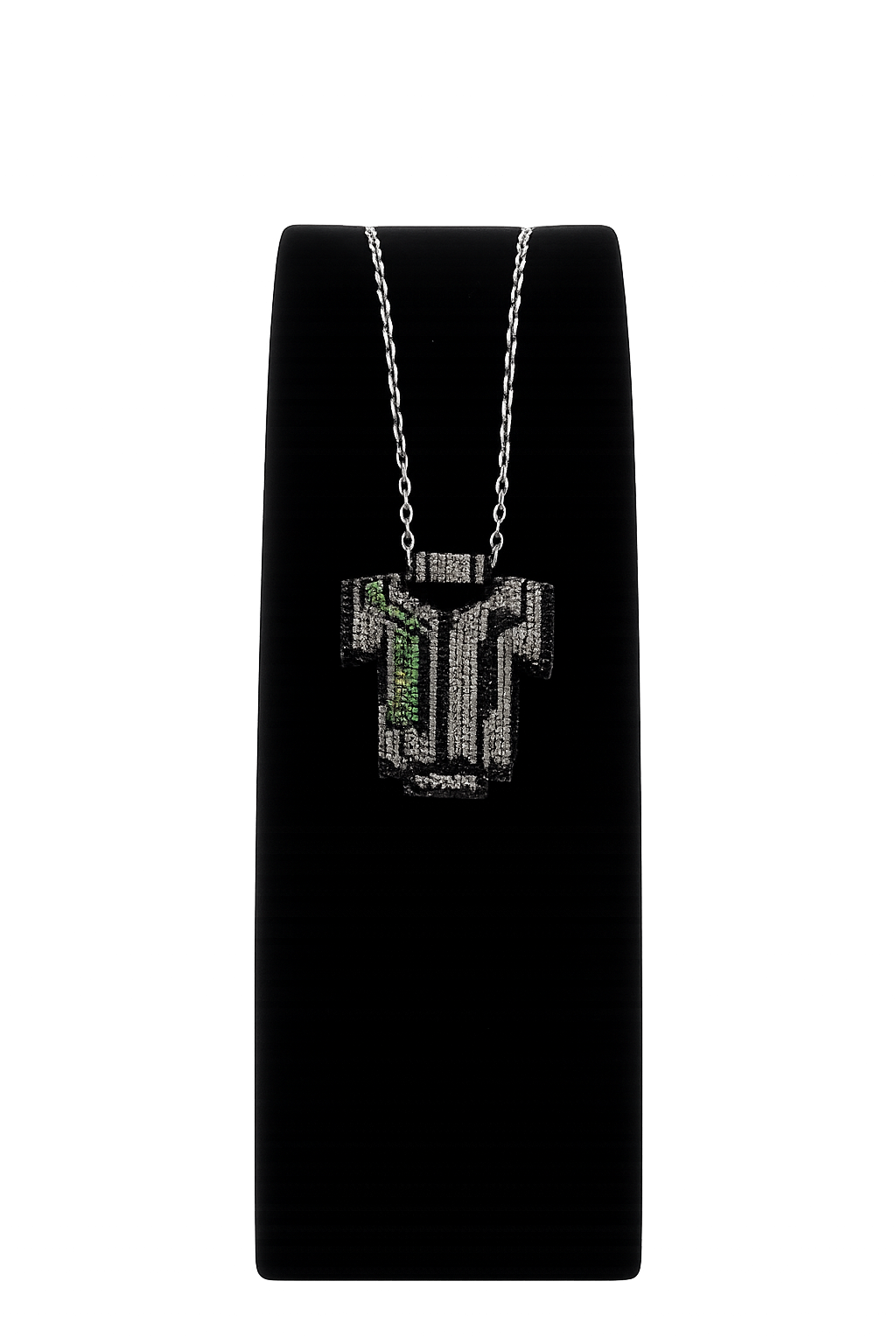 Beaded Shirt Pendant Necklace