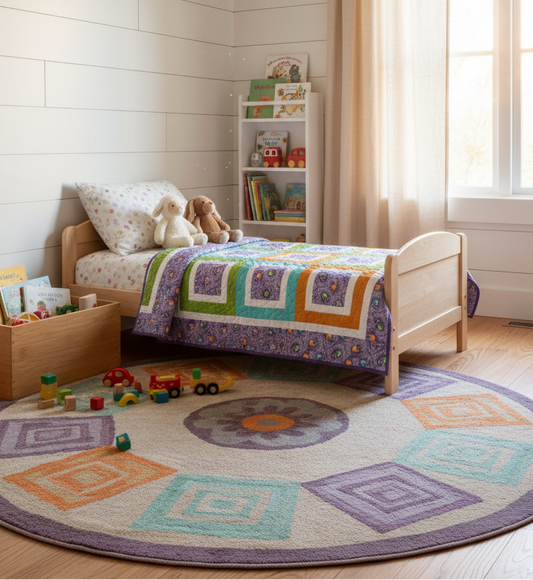 Purple Window Garden Toddler Quilt
