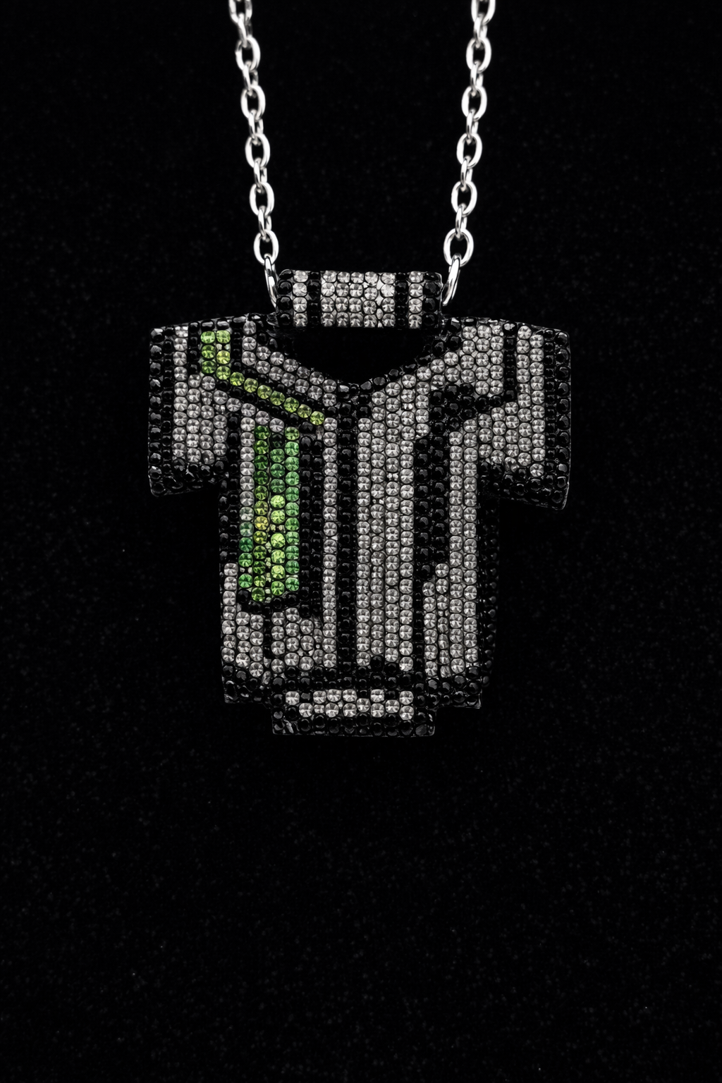 Beaded Shirt Pendant Necklace