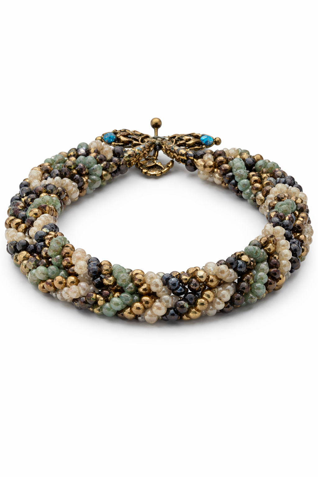 Multi-Strand Beaded Bracelet – Earth Tone Handcrafted Design