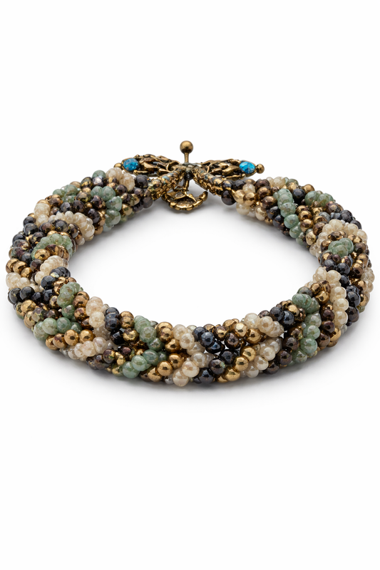 Multi-Strand Beaded Bracelet – Earth Tone Handcrafted Design