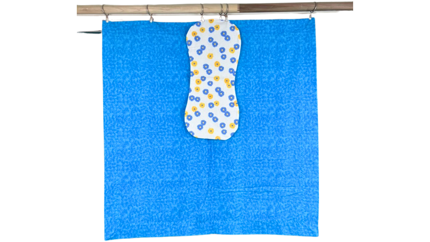 Blue Handmade Baby Gift Set – Nursery Basket, Blanket, Burp Cloth & Teddy Bear
